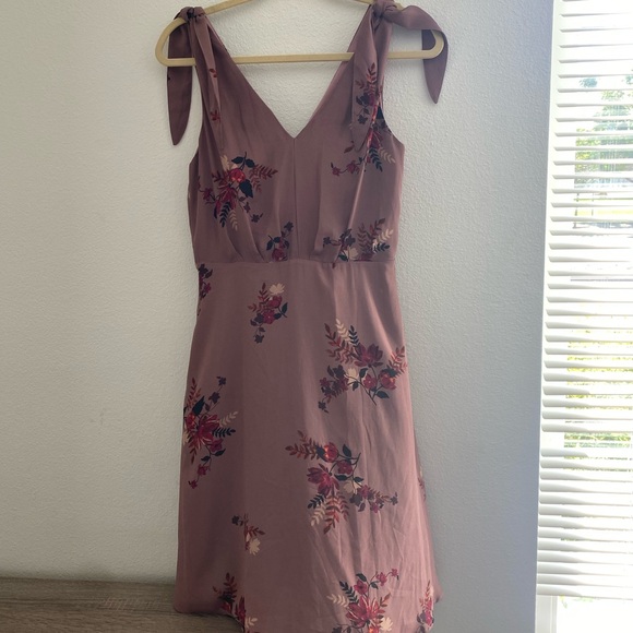 Just Fab Floral Tie Shoulder Dress - Picture 3 of 4